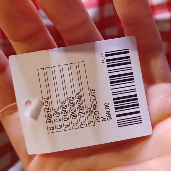 New Urban Outfitters Size M Red Gingham Strapless Dress - Picture 5 of 5